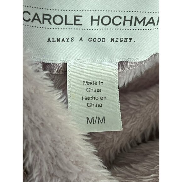 Wrap Around Luxury Robe Sz M Carole Hochman Soft And Warm Double Ties Pink - Picture 11 of 11